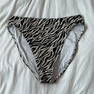 high waisted zebra print old navy swim bottom